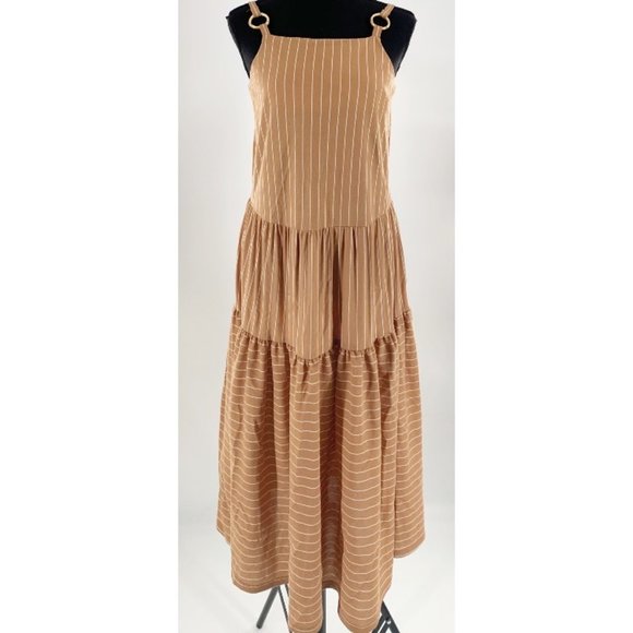 Topshop NWT Size 2 Stripe Midi Dress - Picture 3 of 4